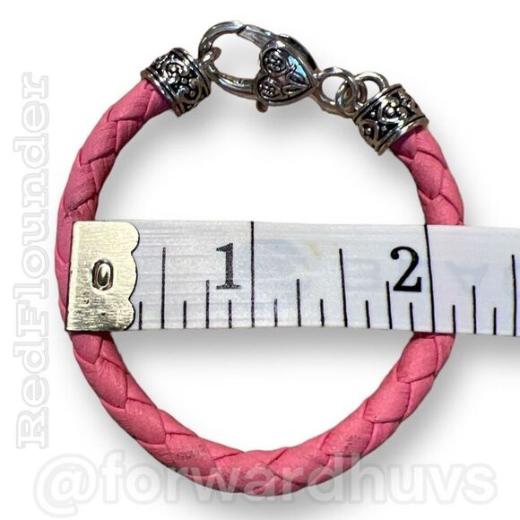 Bundle Sale 3 for $15 | Pink Braided Fabric Bracelet with Silver Tone Clasp - Picture 8 of 10